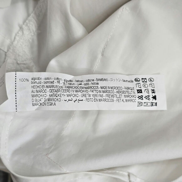 Zara NWT White Sexy Open-back Tie Button Up Shirt Sz. Small - Picture 6 of 6